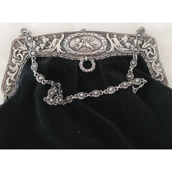 Bag Victorian with Cherubs Gorham Sterling Whimsy Old Money Boho Chic Wedding - Picture 7 of 7